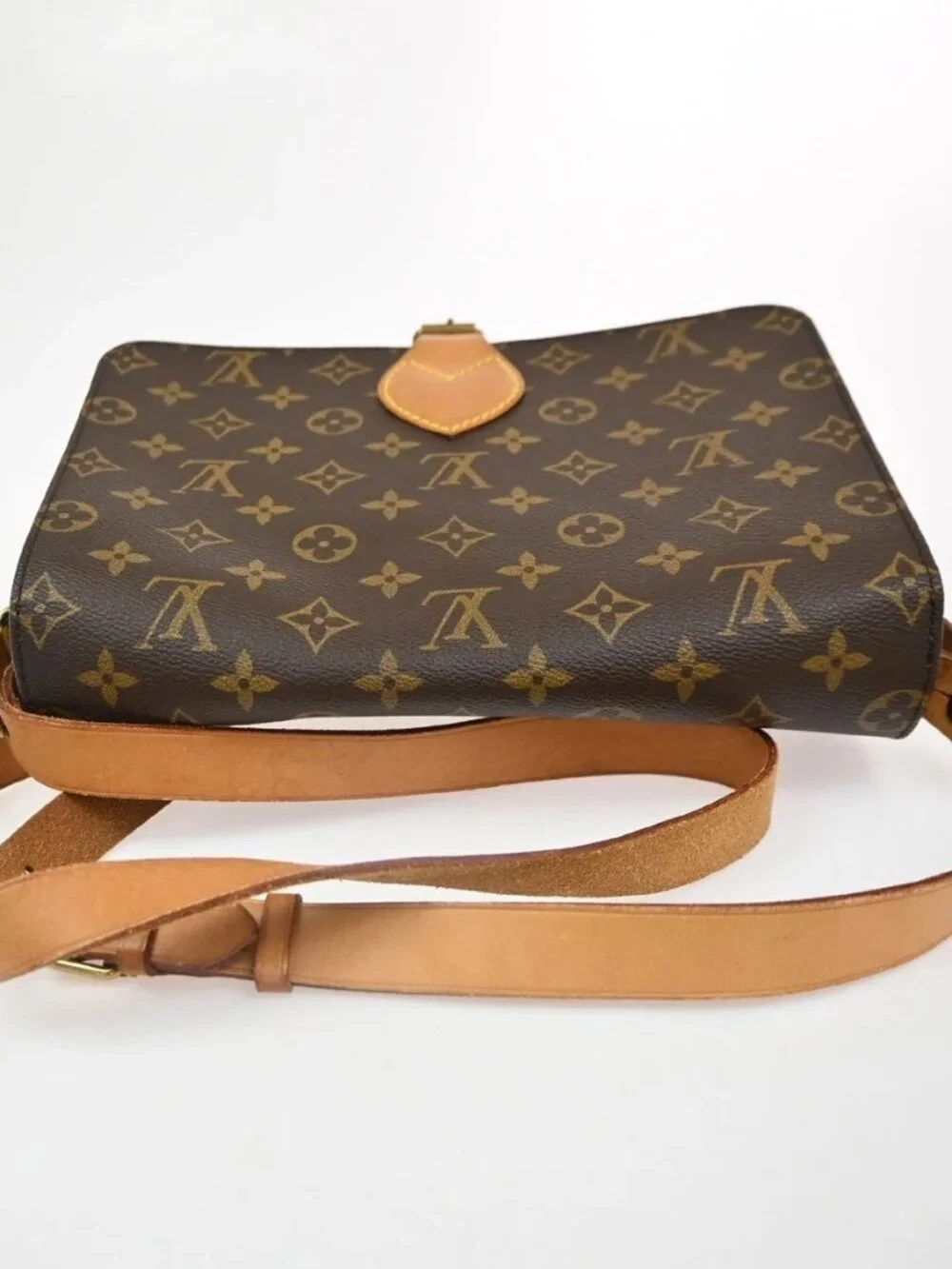 LOUIS VUITTON Cartouchiere GM Shoulder Bag Monogram Leather Brown M51252 77CA744